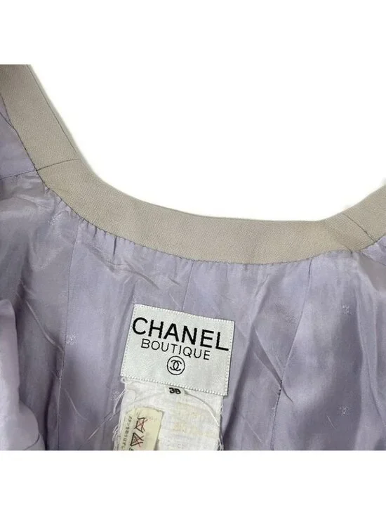Chanel Jacket 38 M Light Gray Spring Autumn - Picture 7 of 13